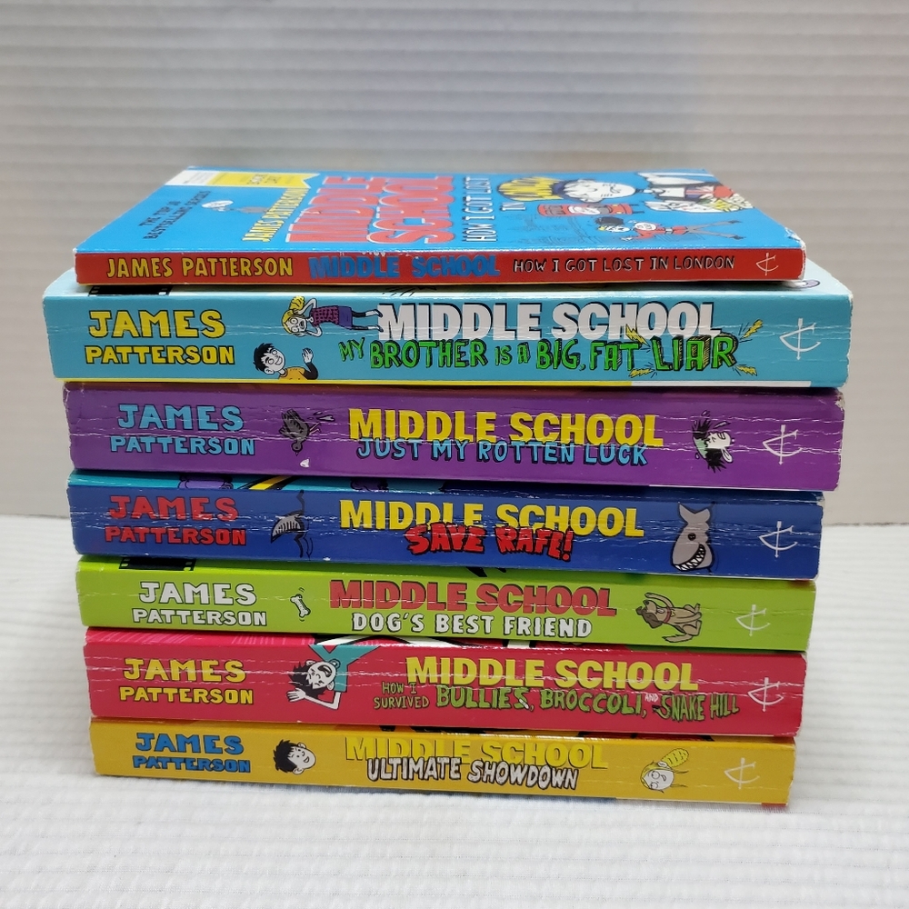 7 Middle School Books Lot Paperback James Patterson 2014 Chapter Books Youth